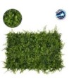 GLOBOSTAR® FERN 78402 Τεχνητό Πάνελ Φυλλωσιάς - Κάθετος Κήπος Νάνος Φτέρη, Νάνος Κισσός & Νάνος Δάφνη - Πράσινο - Μ60 x Π9 x Υ40cm